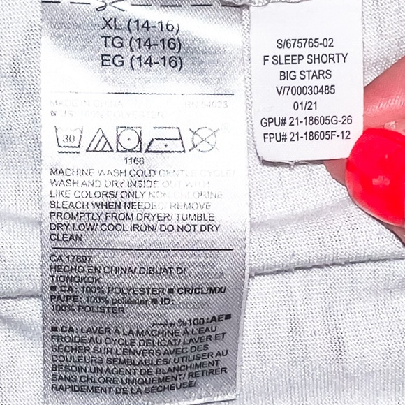 Old Navy Girls Printed Pajama Shorts, Big Stars, Size XL (14-16) - Picture 6 of 7